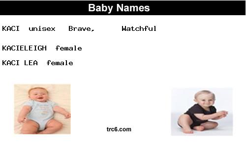 kaci baby names